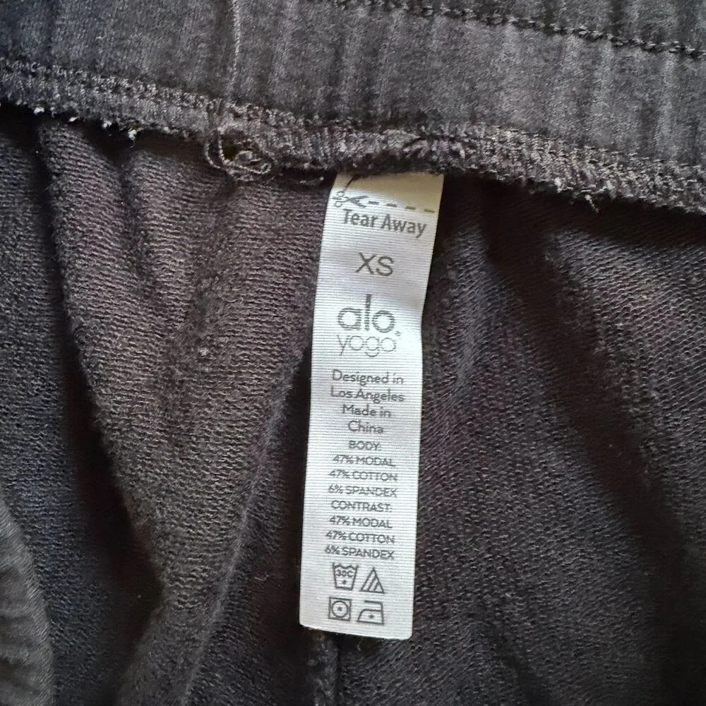 Alo Yoga Joggers Sweatpants Black Stretch Womens Size XS